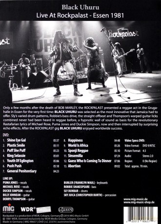 Black Uhuru: Live at Rockpalast (digipack) [DVD]