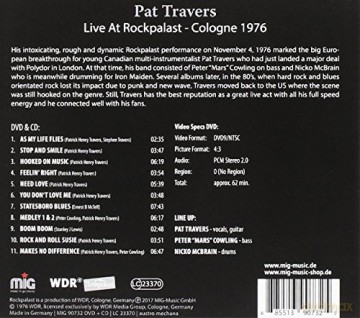 Pat Travers: Live At Rockpalast (digipack) [DVD]+[CD]