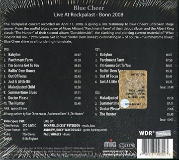 Blue Cheer: Live at Rockpalast Bonn 2008 [2CD]+[DVD]