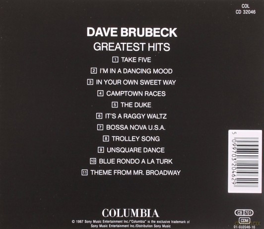 Dave Brubeck: Dave Brubeck Greatest Hits [CD]