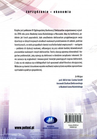 Zarządzanie i ekonomia. Teraźniejszość i przyszłość - Czesław Szmidt [KSIĄŻKA]