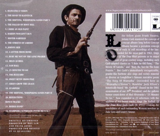 Johnny Cash: Sings Ballads Of The True West [CD]