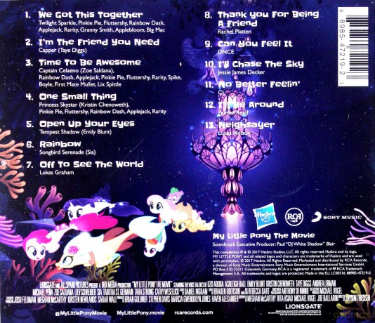 My Little Pony: The Movie soundtrack (My Little Pony. Film) [CD]