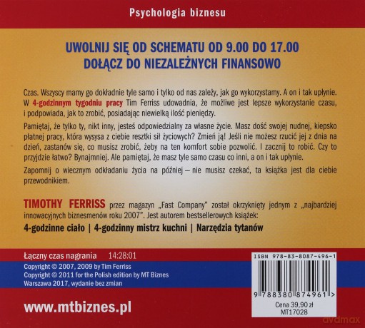 4-godzinny tydzień pracy - Timothy Ferriss [AUDIOBOOK]