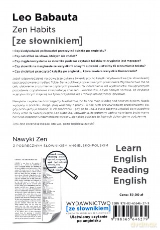 Zen habits z podręcznym słownikiem angielsko-polskim - Leo Babauta [KSIĄŻKA]