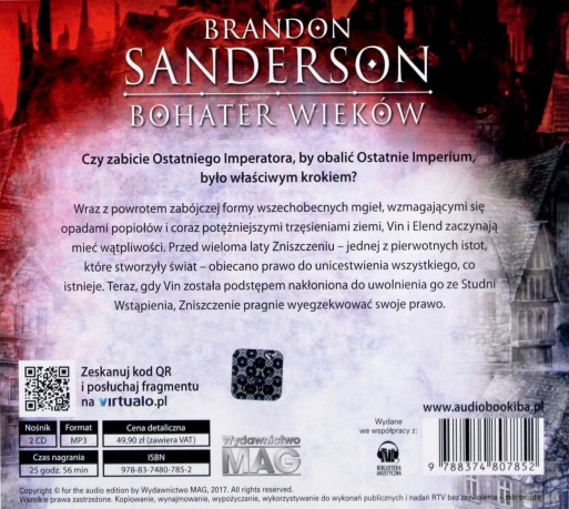 Bohater wieków. Audiobook - Brandon Sanderson [AUDIOBOOK]