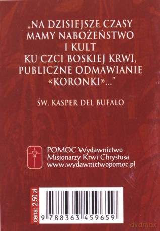 Koronka do Krwi Chrystusa [KSIĄŻKA]