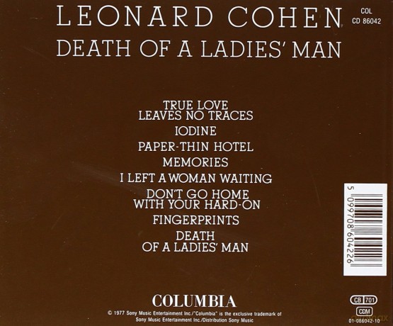 Leonard Cohen: Death Of A Ladies' Man [CD]