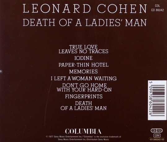 Leonard Cohen: Death Of A Ladies' Man [CD]
