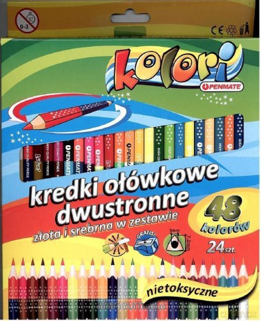 Kredki Premium Kolori 24 szt-48 kolorów
