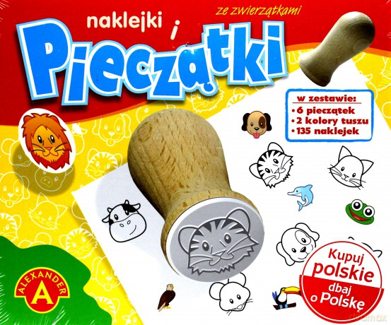 Pieczątki i naklejki ze zwierzątkami