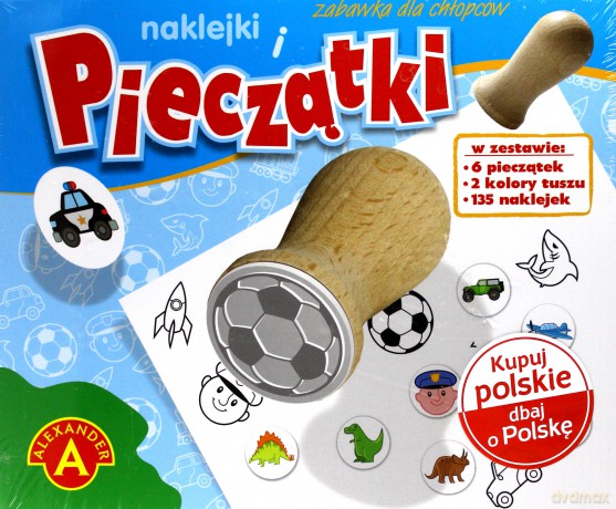 Pieczątki i naklejki. Zabawka dla chłopców