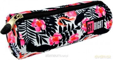 Piórnik tuba Stright PU-01 Flamingo Pink&Black
