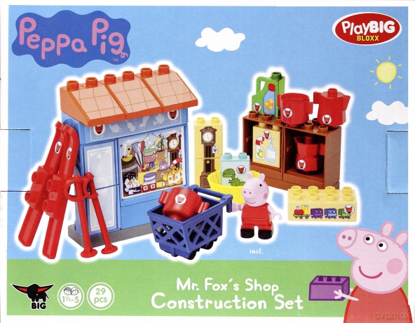PlayBIG Bloxx Peppa Sklep Pana Lisa, 29 el. [KLOCKI]