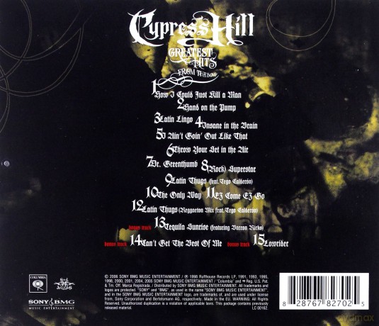 Cypress Hill: Greatest Hits From The Bong (European Version) [CD]