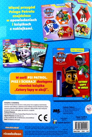Psi Patrol.Pisz i ścieraj! Przygoda na cztery łapy [KSIĄŻKA]