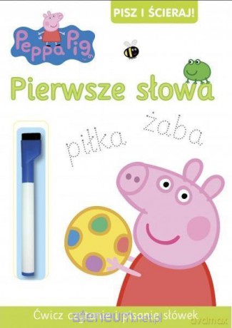 Świnka Peppa. Pisz i ścieraj! Pierwsze słowa [KSIĄŻKA]