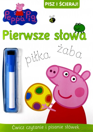 Świnka Peppa. Pisz i ścieraj! Pierwsze słowa [KSIĄŻKA]