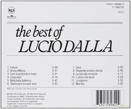 Lucio Dalla: The Best Of Lucio Dalla [CD]
