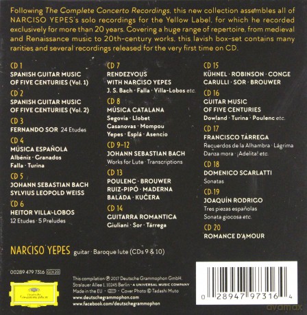 Narciso Yepes: The Complete Solo Recordings [BOX] [20CD]