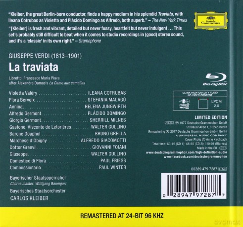Carlos Kleiber: Verdi La Traviata [2CD]+[Blu-Ray]
