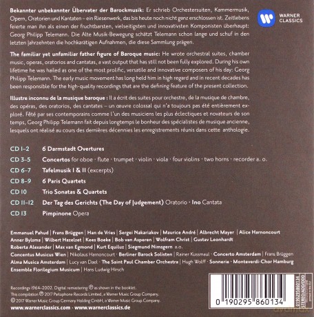 Nikolaus Harnoncourt & Frans Bruggen & Emmanuel Pahud & Maurice Andre & Han De Vries: Telemann: The Collection [13CD]