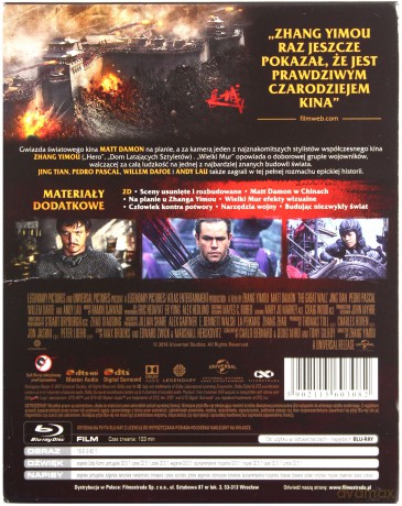 Wielki Mur (steelbook) [Blu-Ray]