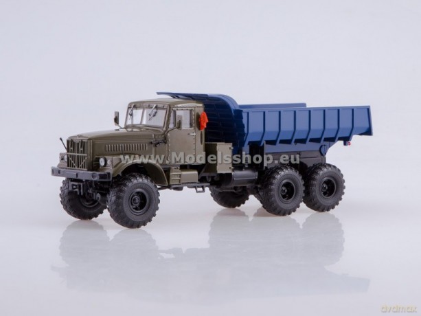 KRAZ-255B 6x6 Dumper Truck (khaki/blue)
