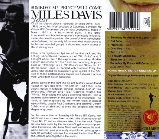 Miles Davis: Someday My Prince Will Come [CD]