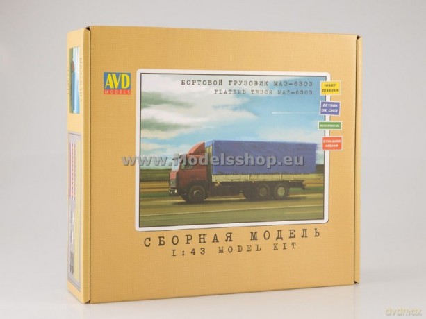 MAZ-6303 Flatbet Truck (model kit)