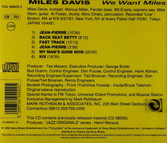 Miles Davis: We Want Miles [CD]