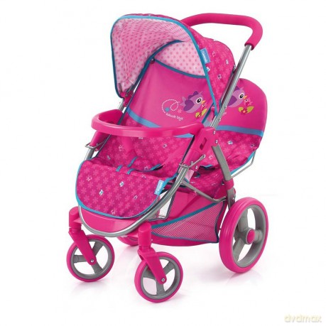 Wózek dla lalek Malibu Duo Birdie Pink