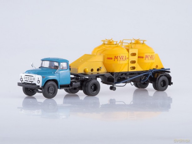 ZIL-130V1 Tractor Truck with Semitrailer K4-AMG for Flour Transport