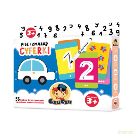 Czuczu Pisz i zmazuj cyferki 3+ [KSIĄŻKA]