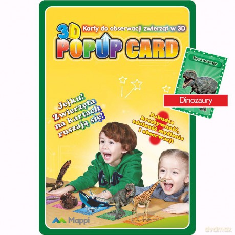 Karty popup 3D Dinozaury