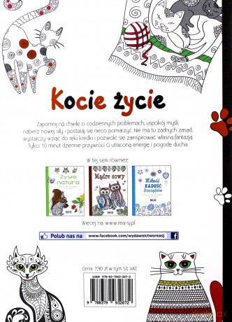 Kocie życie. Kolorowanki dla dorosłych [KSIĄŻKA]