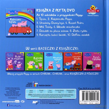 Kolorowa tęcza Świnka Peppa Bajeczki z książeczki (booklet) [DVD]