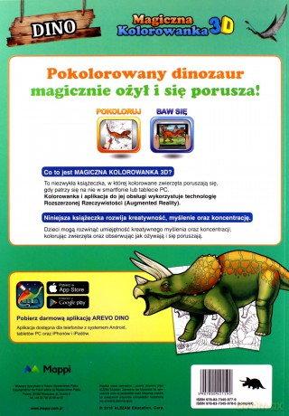Magiczna kolorowanka popup 3D Dino [KSIĄŻKA]