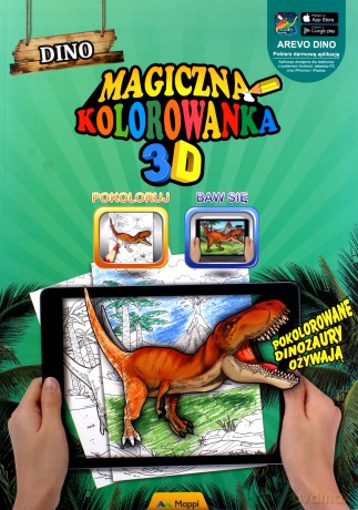 Magiczna kolorowanka popup 3D Dino [KSIĄŻKA]