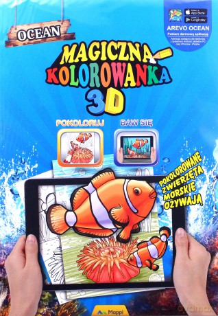 Magiczna kolorowanka popup 3D Ocean [KSIĄŻKA]