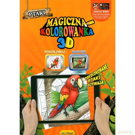 Magiczna kolorowanka popup 3D Ptaki [KSIĄŻKA]