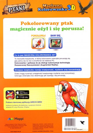 Magiczna kolorowanka popup 3D Ptaki [KSIĄŻKA]