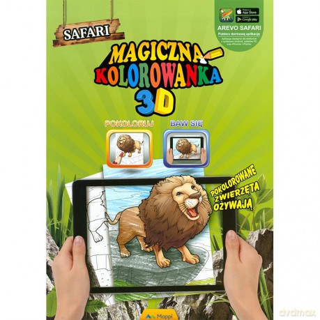 Magiczna kolorowanka popup 3D Safari [KSIĄŻKA]