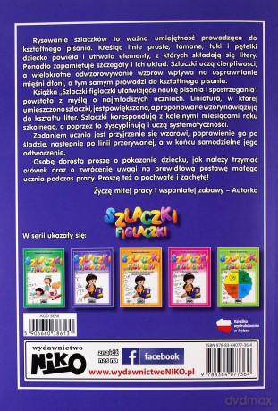 Szlaczki figlaczki ułatwiające naukę pisania i spostrzegania 6-7 lat - Monika Kozikowska [KSIĄŻKA]