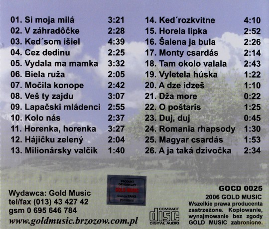 Vydala ma mamka (Folk Songs from Slovakia) [CD]
