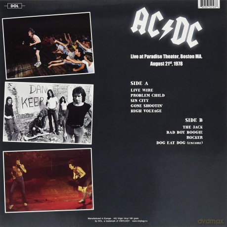 AC/DC: Paradise Theater Boston MA August 21st 1978 [Winyl]