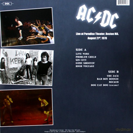 AC/DC: Paradise Theater Boston MA August 21st 1978 [Winyl]