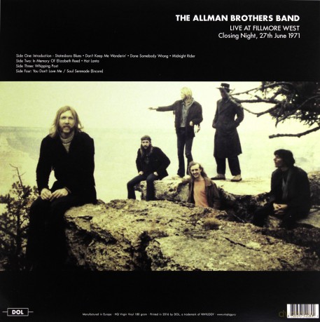 Allman Brothers Band: Live At Fillmore West Closing Night / 27Th June 1971 Wnew-Fm [2xWinyl]