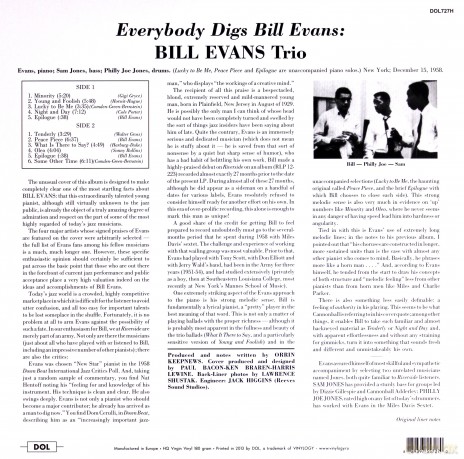 Bill Evans: Everybody Digs Bill Evans [Winyl]
