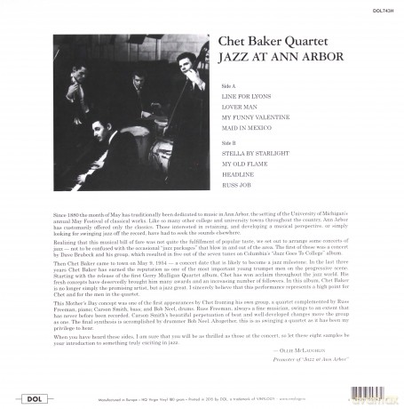 Chet Baker: Jazz At Ann Arbor [Winyl]